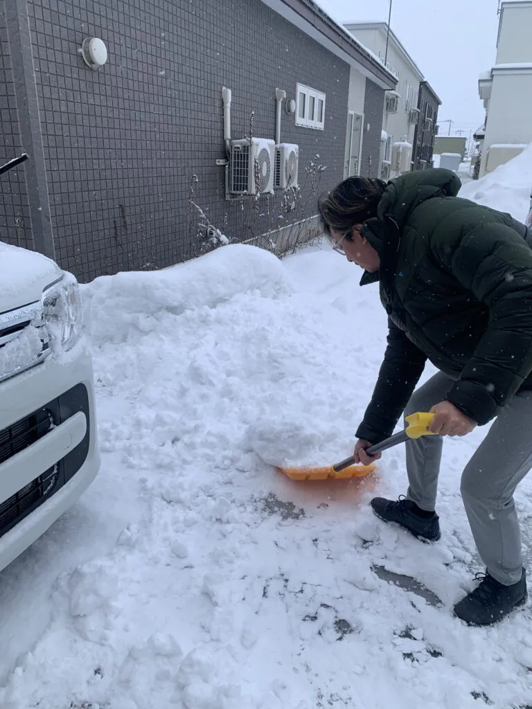 美幌皮フ科の雪かき